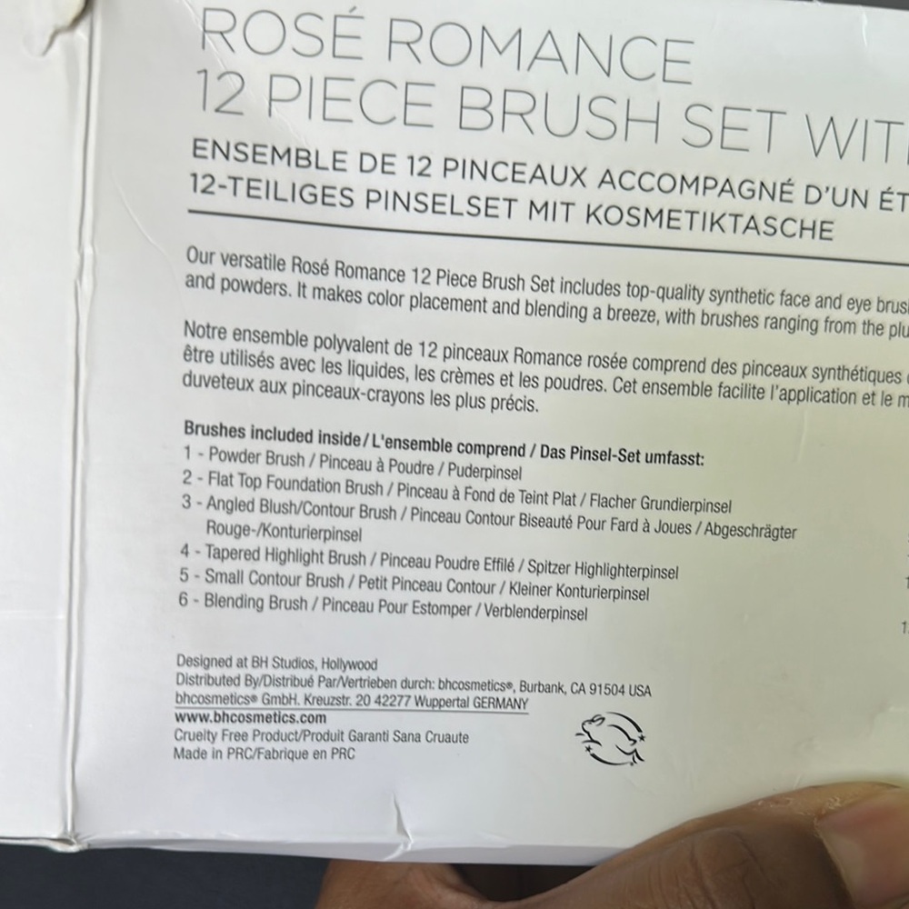 BH Cosmetics Rosé Romance Brush Set - Soft Pink - Picture 8 of 9
